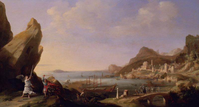 Bartholomeus Breenbergh Coastal Landscape with Balaam and the Ass oil painting picture